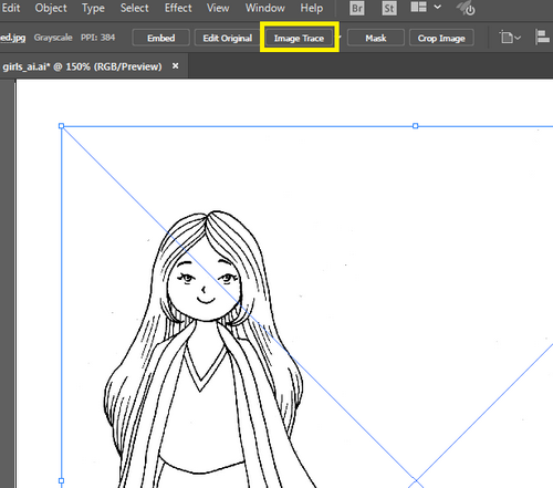 Как трассировать изображение в иллюстраторе