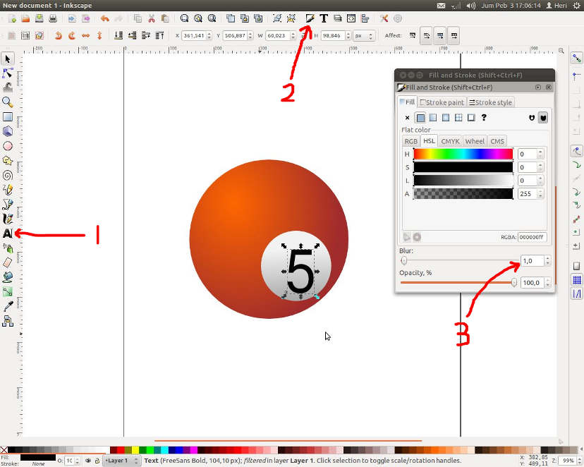 Inkscape нарисовать прямую