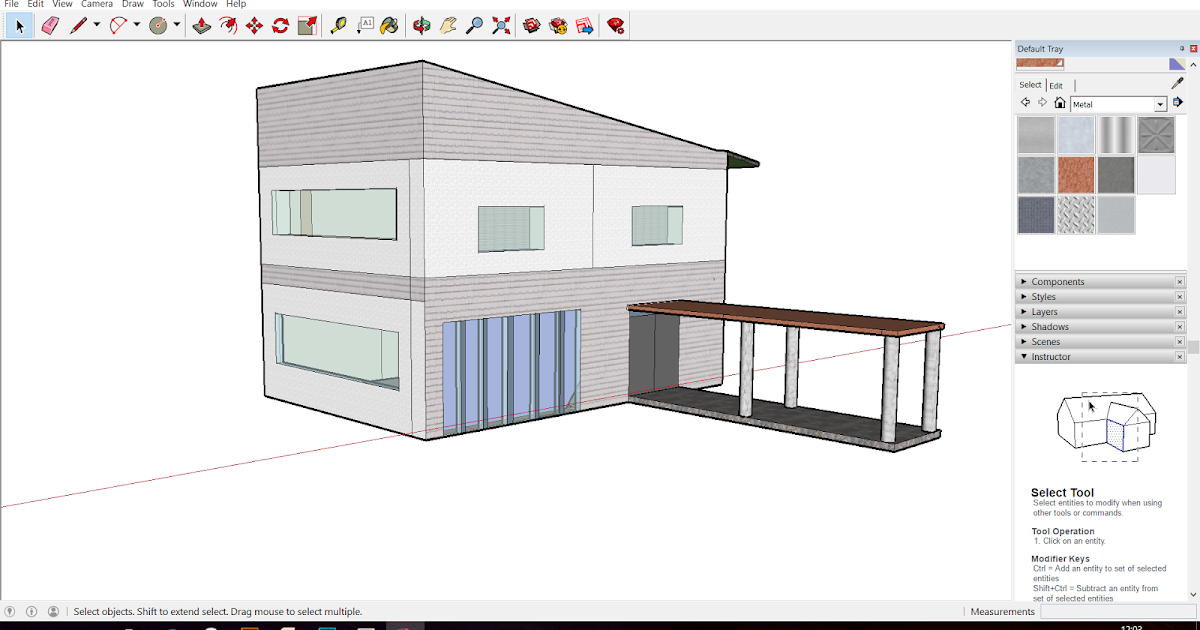 Sketchup как рисовать стены