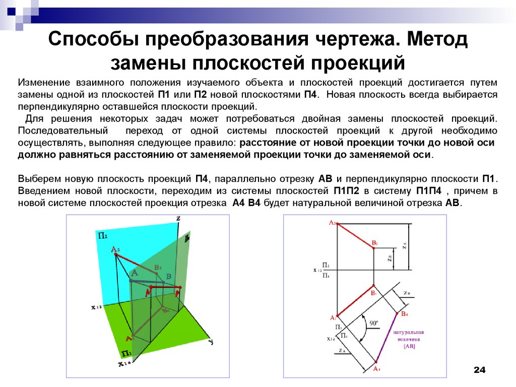 Способы задания плоскости общего положения на комплексном чертеже