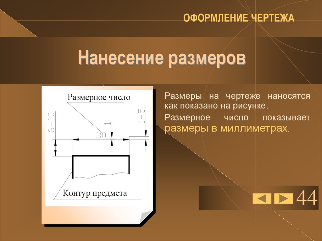 Изображение выполненное от руки с нанесением размеров это