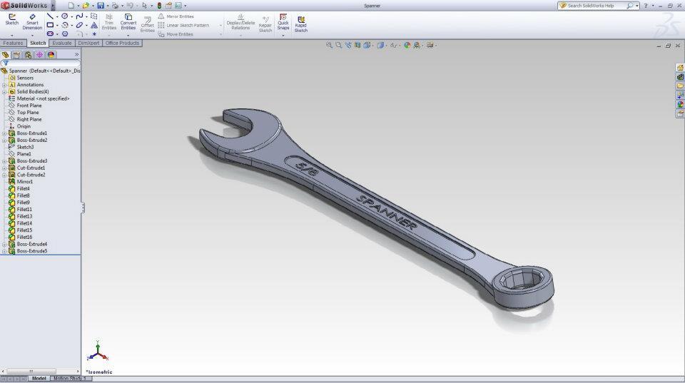 Stl в компас. Гаечный ключ Солид Воркс. Гаечный ключ проект solidworks. Гаечный ключ на 13 solidworks. Гаечный ключ 3д модель.