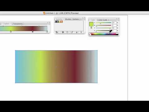 Как применить градиент к тексту в illustrator