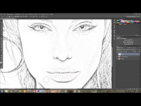 Как вырезать карандашный рисунок в фотошопе