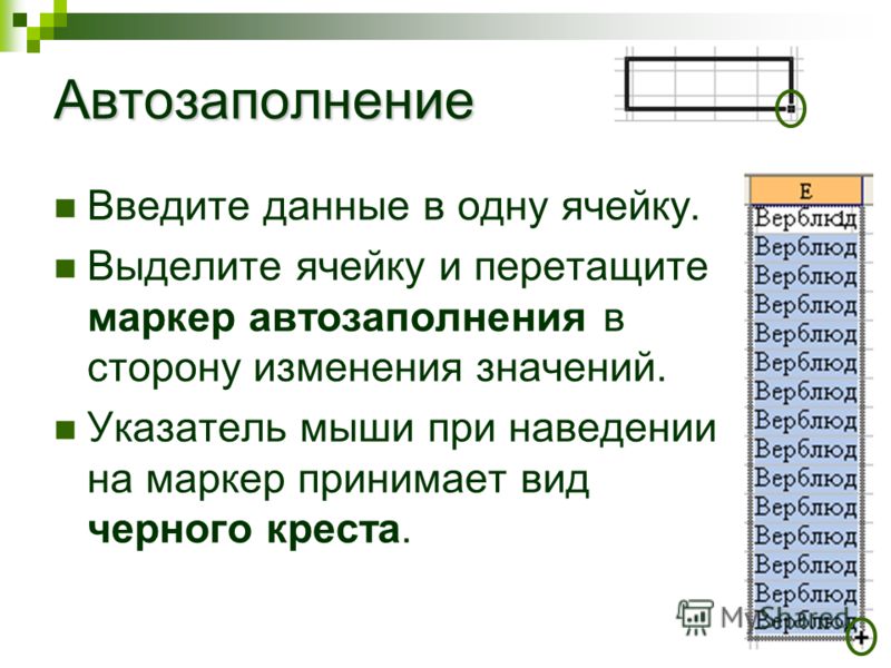 Как в экселе сделать автозаполнение по первым буквам