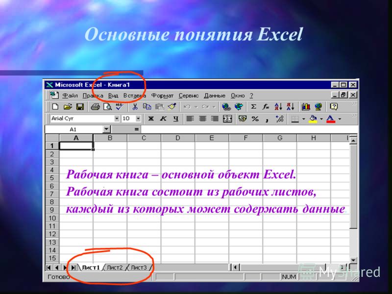 Что называется рабочей книгой в excel каково отличие рабочей книги от листа