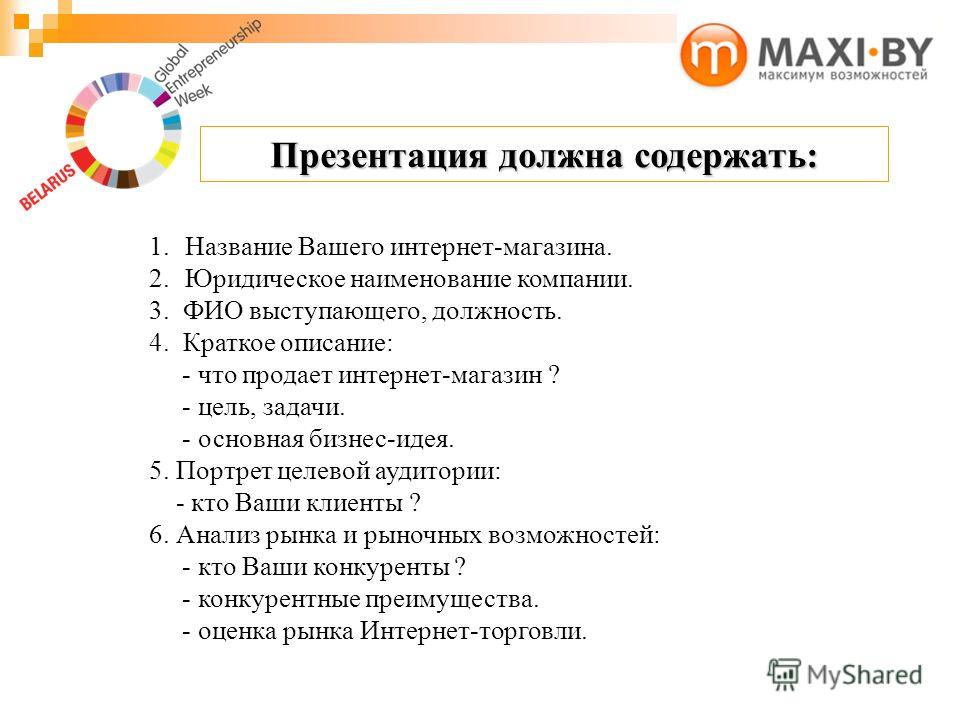 Мини презентация как пишется