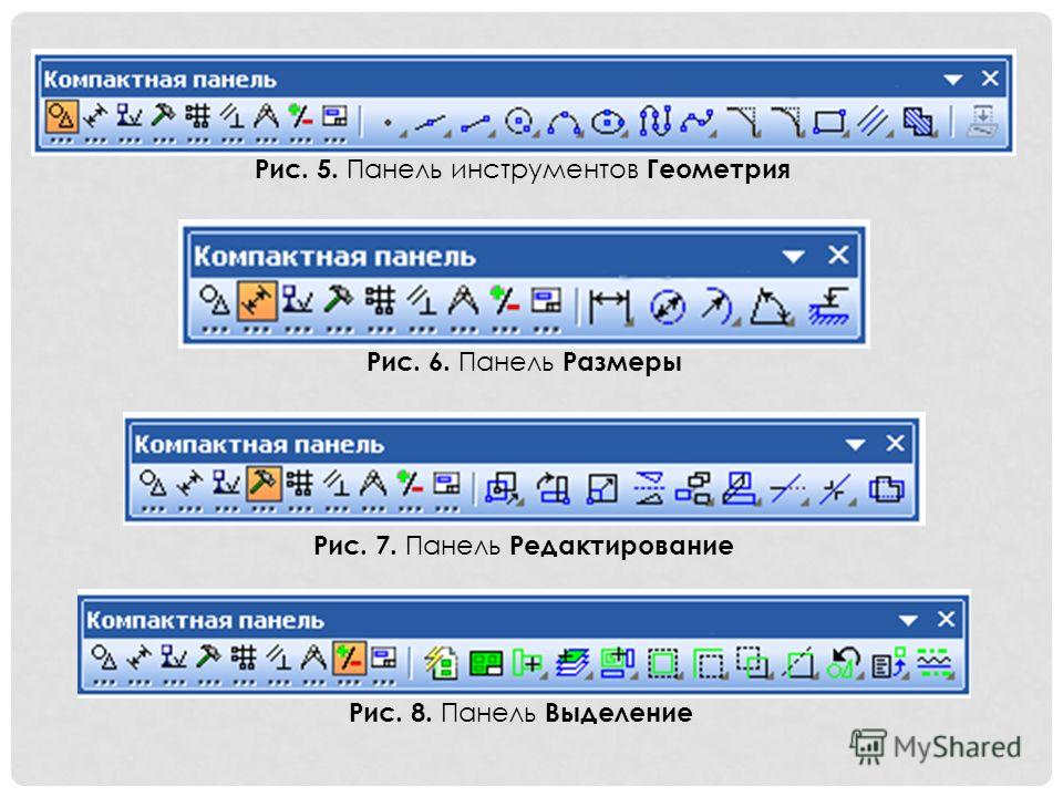 3 с помощью какой панели реализуется создание и редактирование чертежа и где эта панель размещается