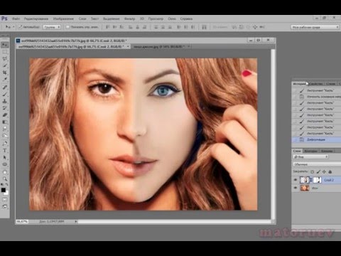 Как совместить два лица на фото
