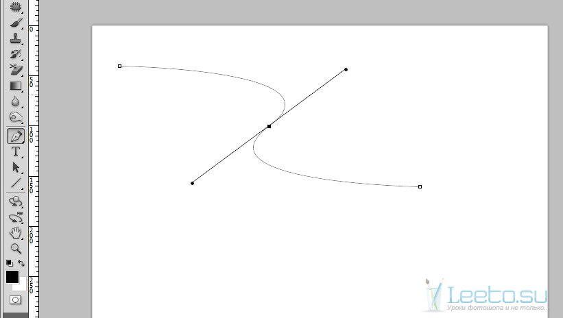 С помощью инструмента можно рисовать прямые ломаные линии и сегменты кривых