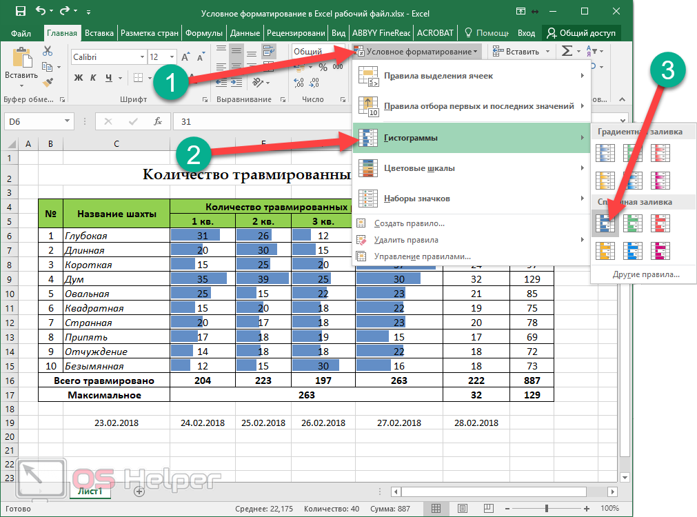 Форматировать по образцу в excel