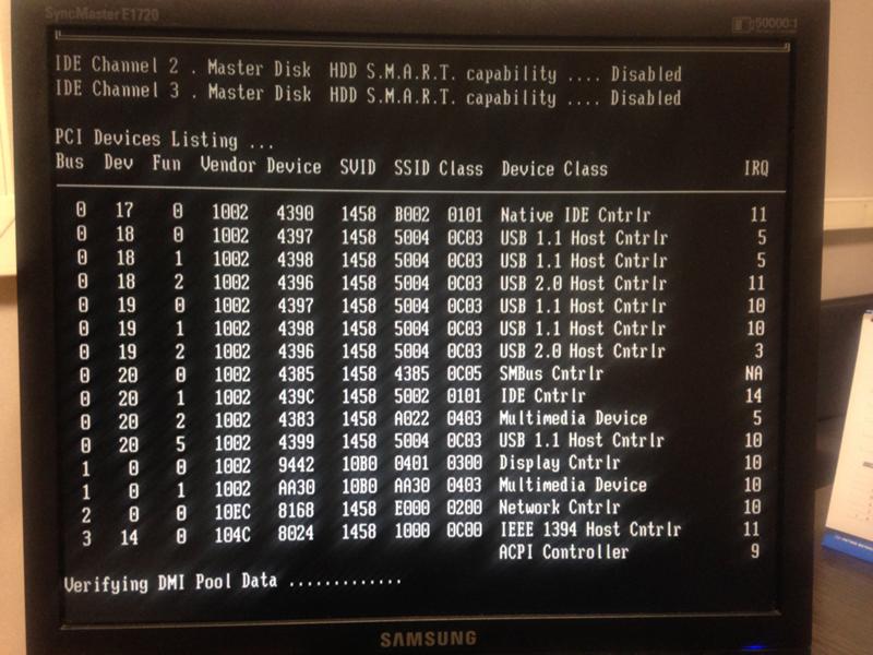 what is the pci irq assignment in bios