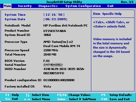 System bios shadowed что это