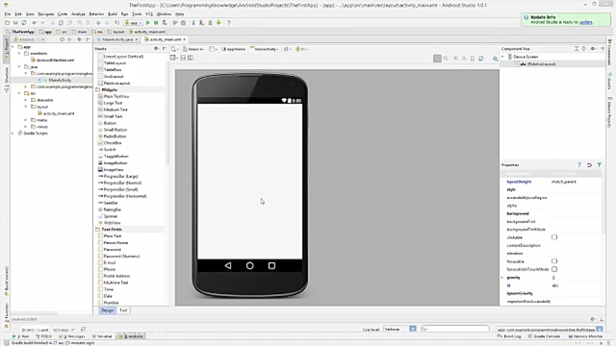 Сделать фото android studio