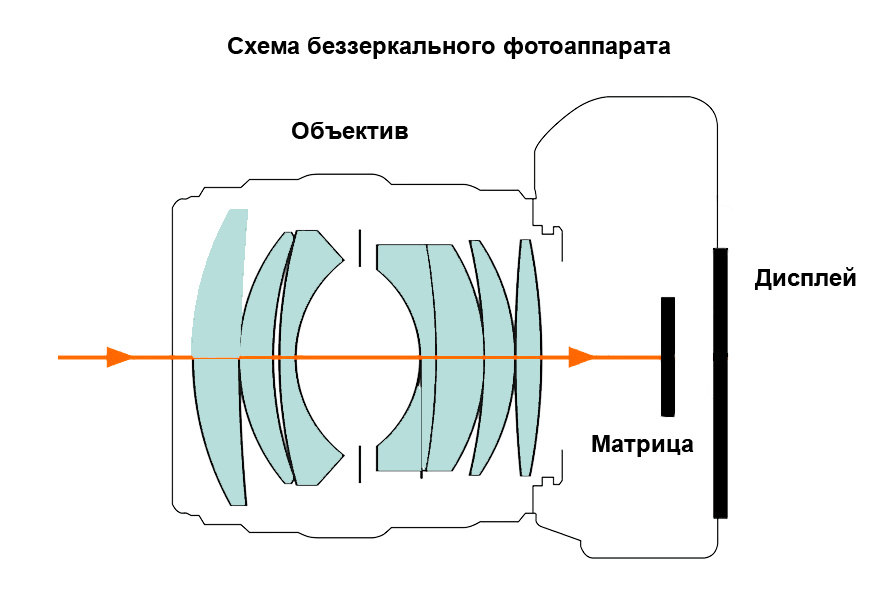 Часть фотоаппарата формирующая оптическое изображение на светочувствительном материале