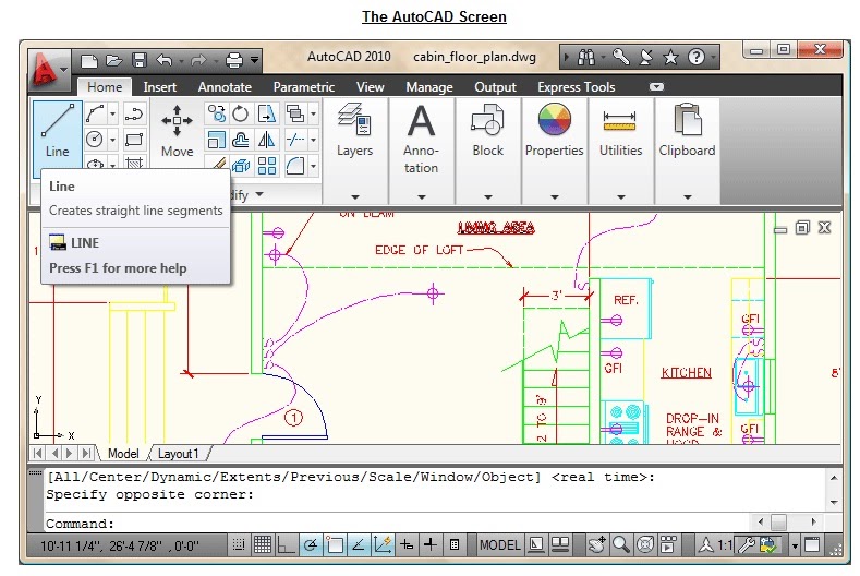 Чертеж в программе autocad состоит из