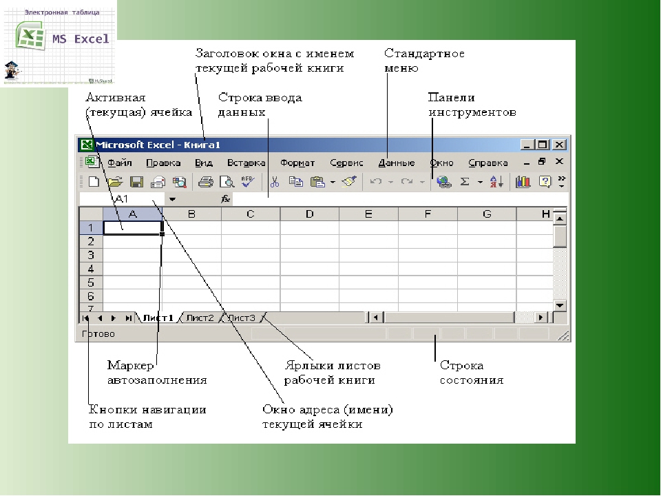 Элементы excel. Заголовок окна excel. Элементы окна программы excel. Интерфейс электронной таблицы excel. Элементы электронной таблицы excel.