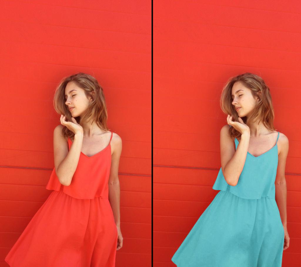 Как сменить цвет платья