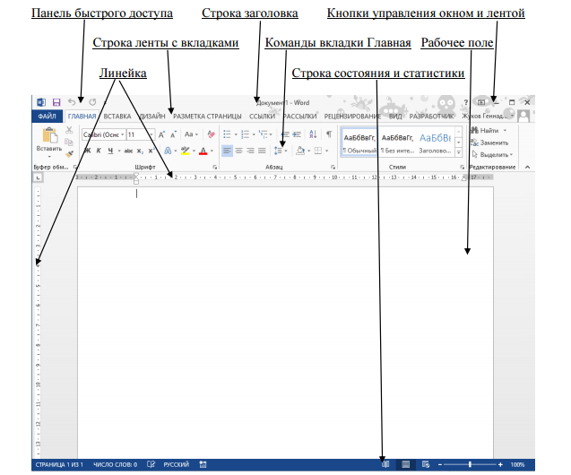 Настройка панели инструментов в ворде