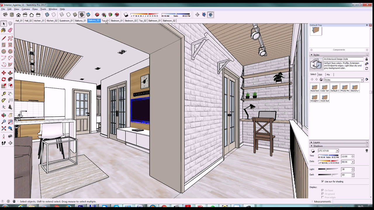 Как в sketchup распечатать чертеж с размерами