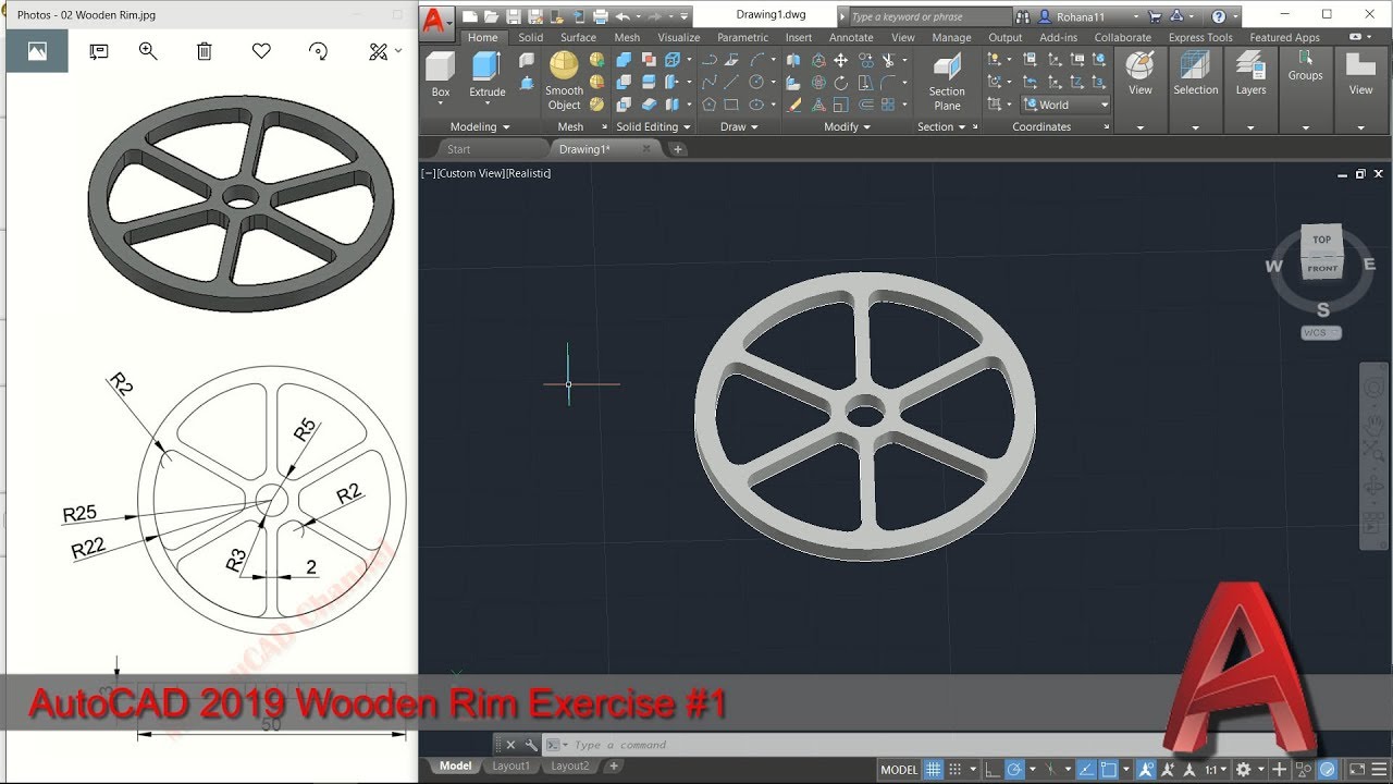 Autocad 2019. Винт 3d Автокад.