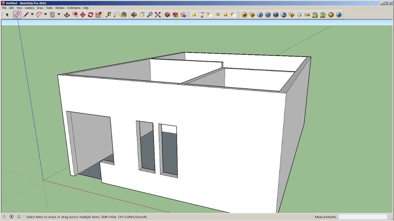 Создать кирпич в программе sketchup