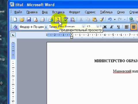 Как сделать предварительный просмотр в ворде