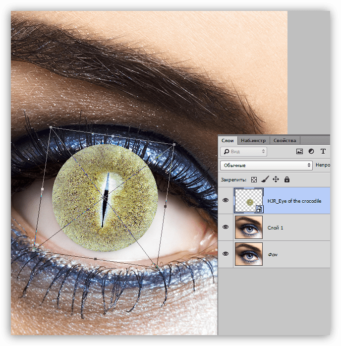 Как сделать глаз гуля в фотошопе