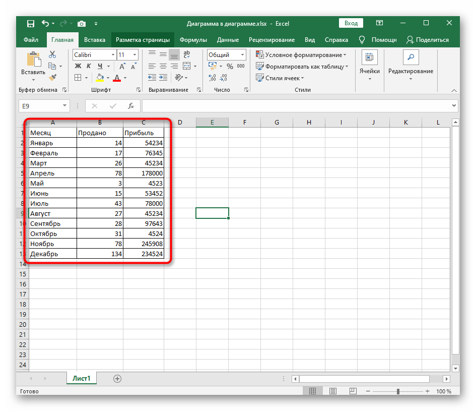 Как отменить сделанное выделение ячеек в excel