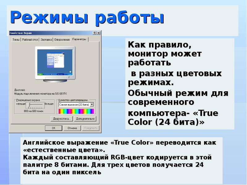 Какой режим работает. Режимы работы монитора. Графические режимы работы монитора. Режим обычный в информатике. Монитор может работать в режимах.