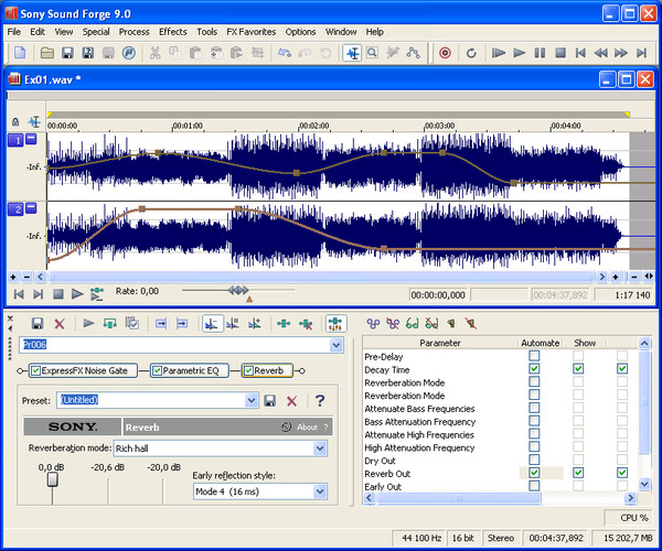 Создание и обработка звука в sound forge