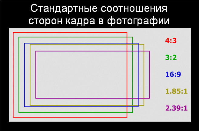 Соотношение сторон фото для печати