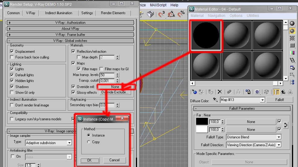 Светящаяся текстура в 3d max