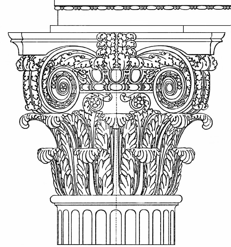 Коринфская колонна рисунок