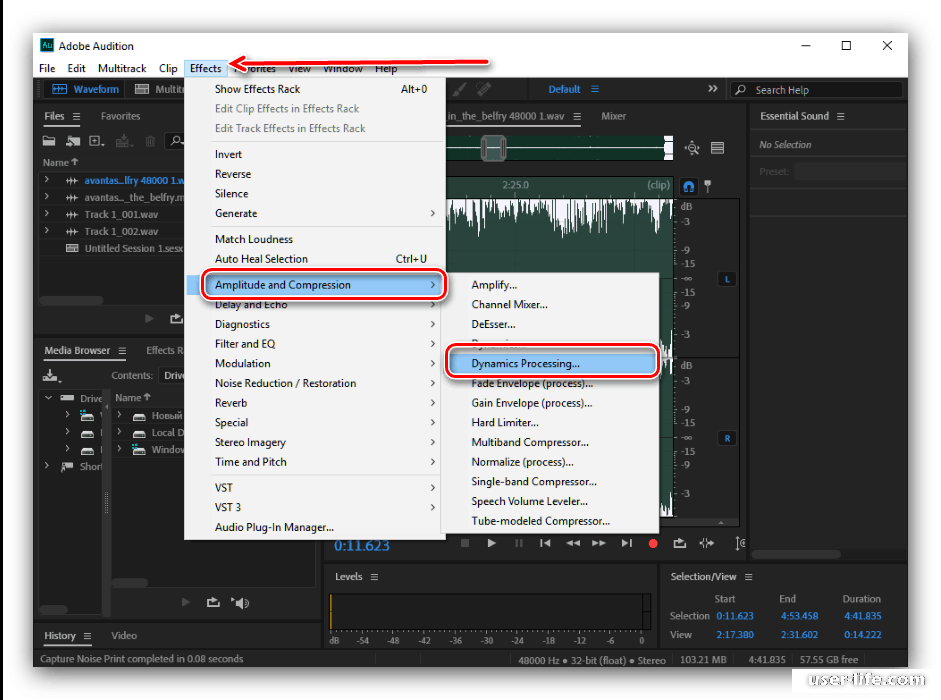 Как убрать шум на видео в adobe premiere