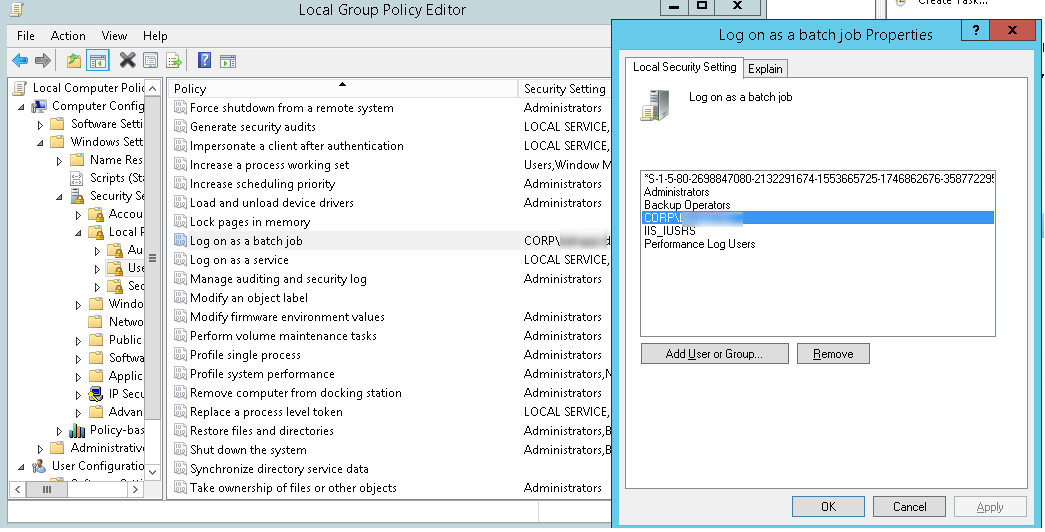 Group policy editor