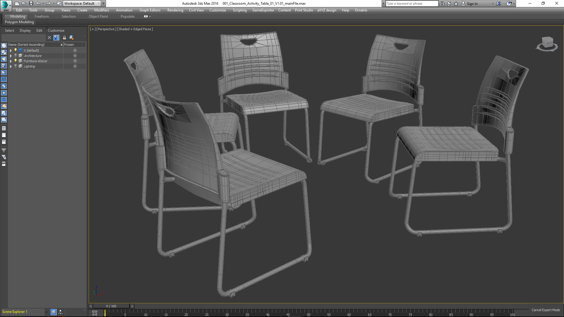 моделирование кресла 3ds max