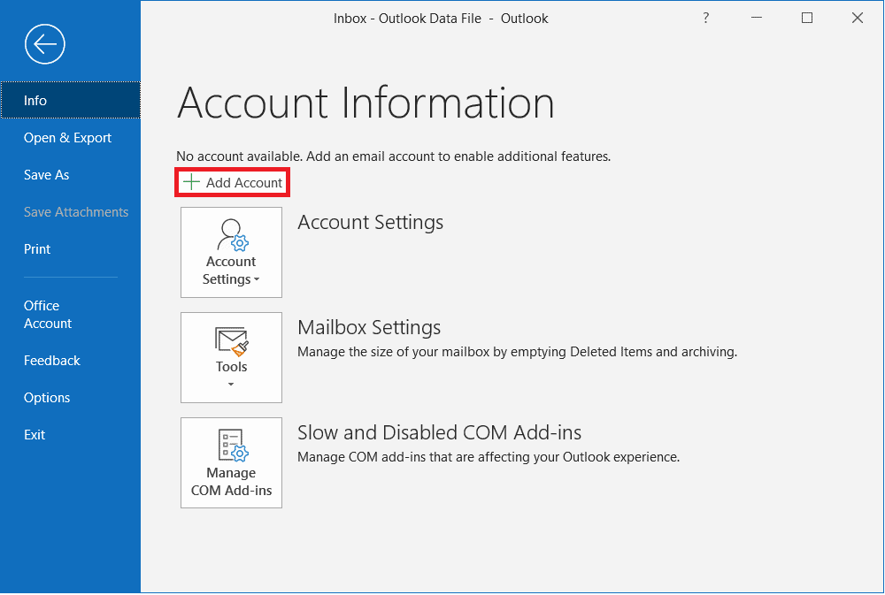 Запуск outlook в безопасном режиме