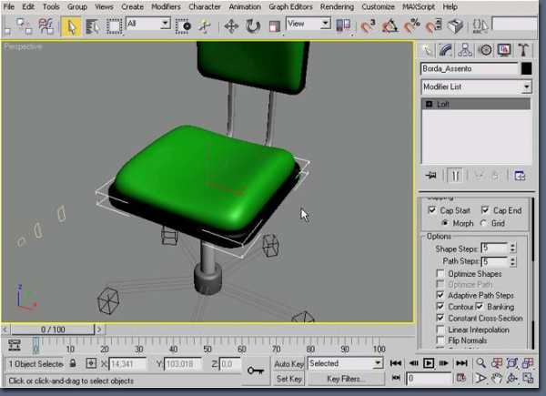 Создание 3d стула в 3d max