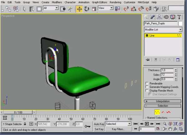 Моделирование стула в 3д макс