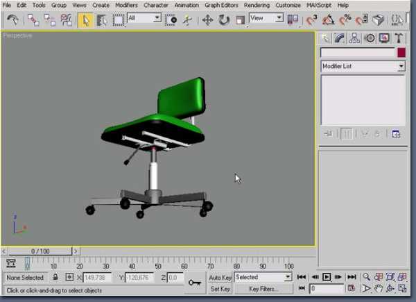 Моделирование стула в 3д макс