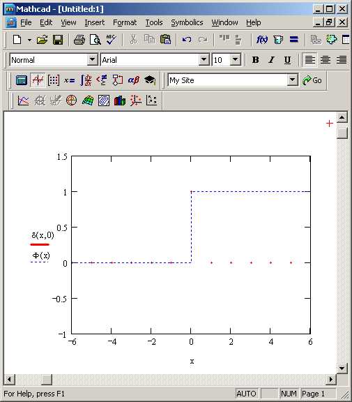 Mathcad как нарисовать график