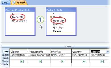 Общие связи между таблицами в microsoft office access