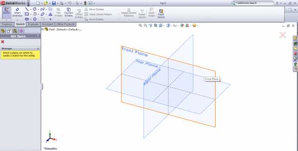 Solidworks эскиз не содержит контуров