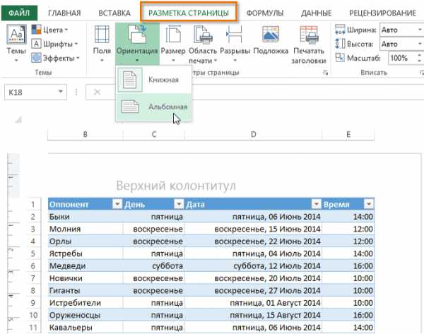 В чем отличие листа от страницы в excel