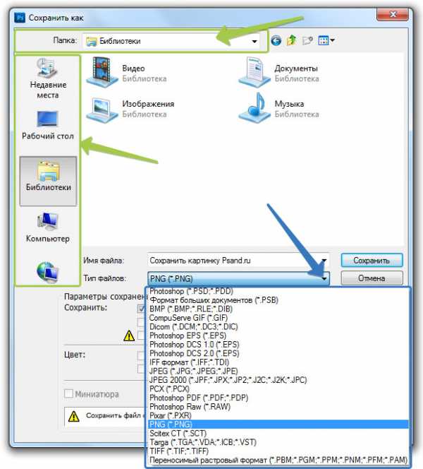Как сохранить фотографию в png