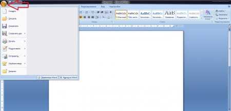 Чтобы создать новый документ в программе microsoft word 2010 надо открыть вкладку