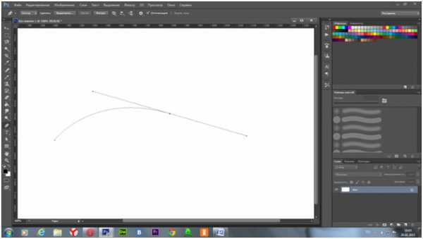 Как рисовать кривые линии в фотошопе