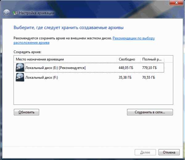 Отключить архивацию windows 7