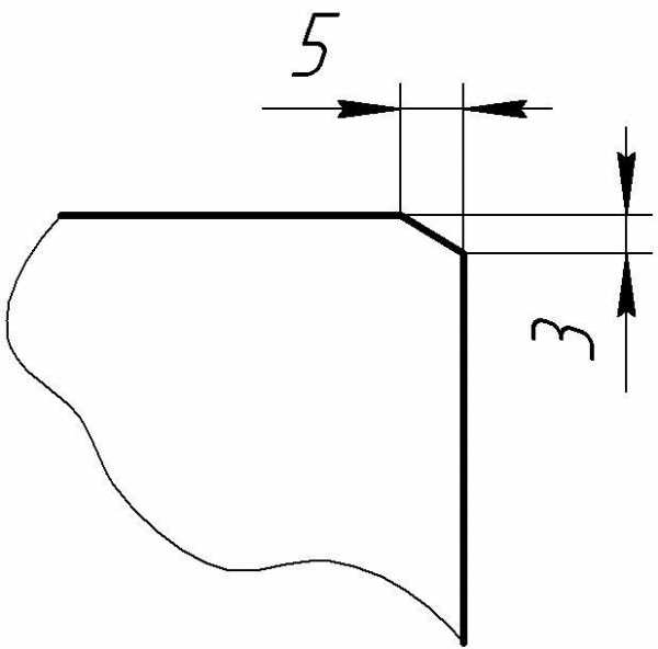 Фаска 120 градусов чертеж
